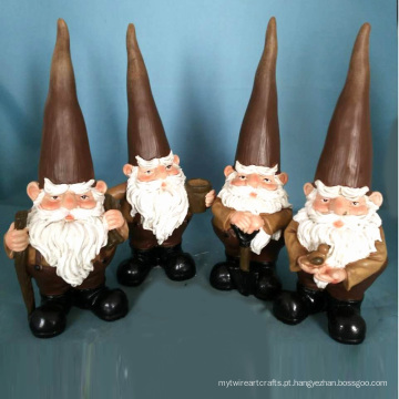 Polyresin Yard Gnome Jardim Decoração Trabalho anão